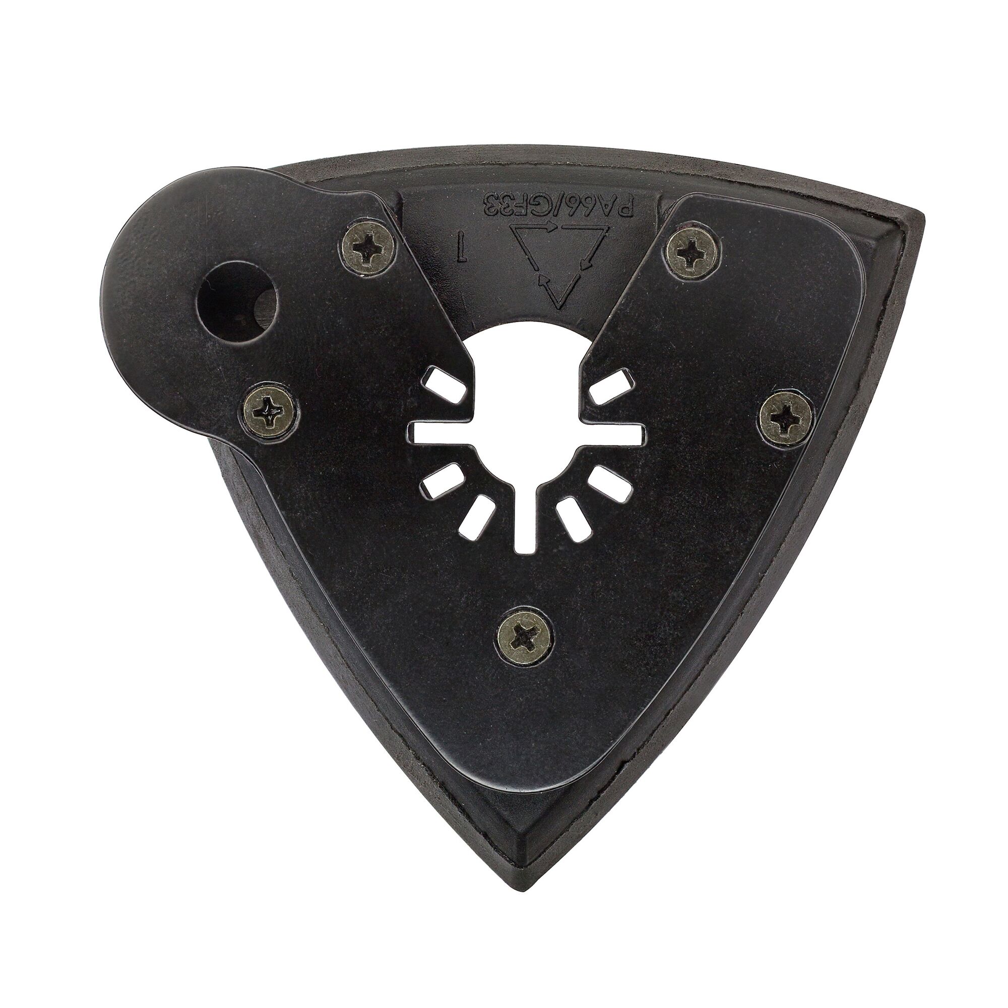 DEWALT accessory for photography, SKUs DCS355N-XJ, DCS355N, triangular black attachment part.